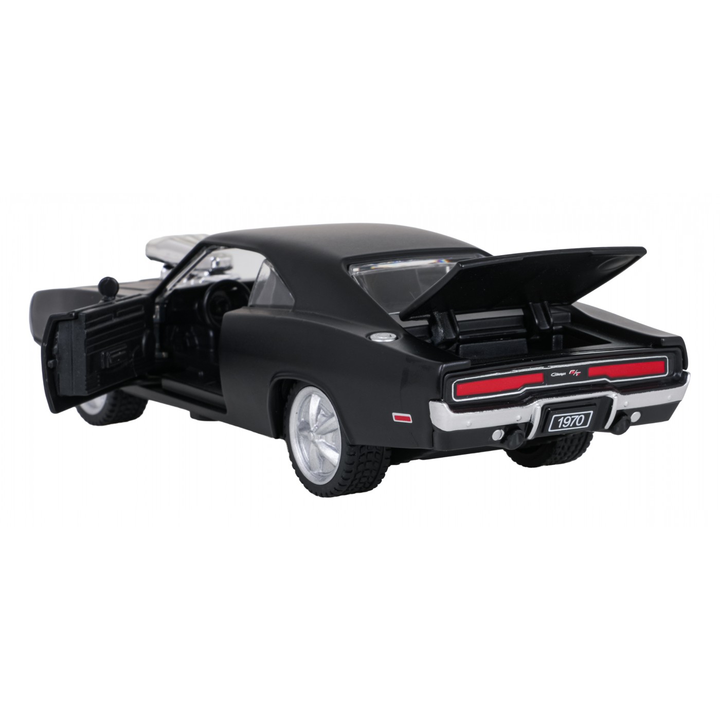 Kovové auto 1:36 1970 Dodge Charger R/T Černé RASTAR
