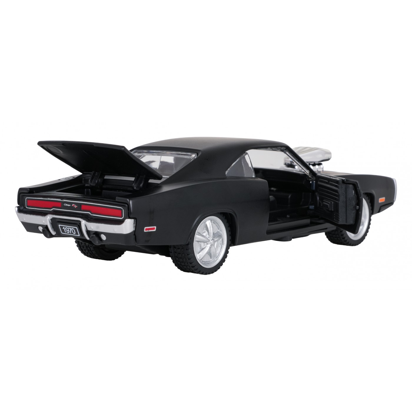 Kovové auto 1:36 1970 Dodge Charger R/T Černé RASTAR