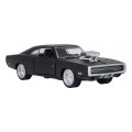Kovové auto 1:36 1970 Dodge Charger R/T Černé RASTAR