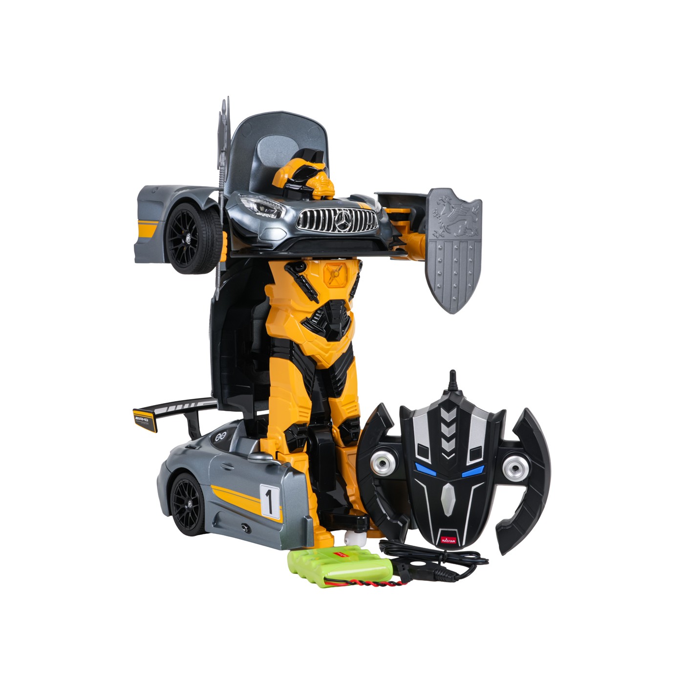 Auto/Robot 2v1 R/C 1:14 Mercedes-AMG GT3 šedý RASTAR