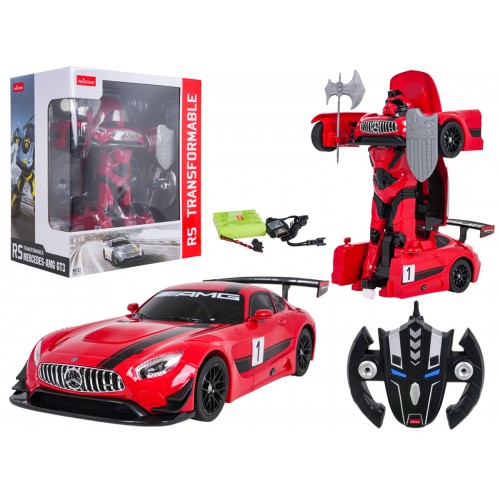 Auto/Robot 2v1 R/C 1:14 Mercedes-AMG GT3 Červený RASTAR
