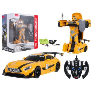 Auto/Robot 2v1 R/C 1:14 Mercedes-AMG GT3 Žlutý RASTAR