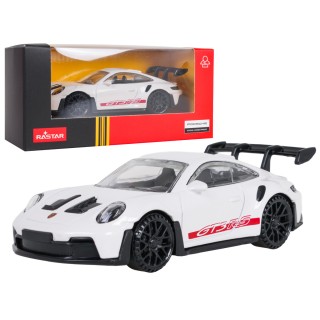 Kovové auto 1:43 Porsche 911 GT3 RS bílé barvy RASTAR