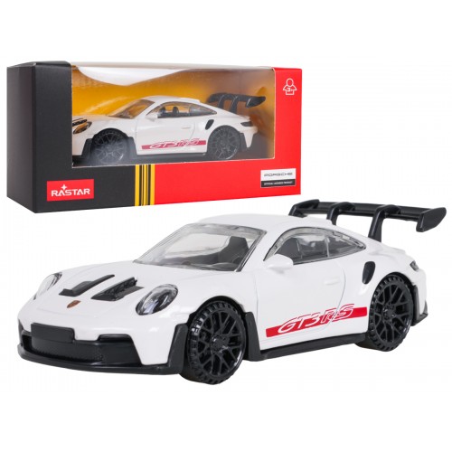 Kovové auto 1:43 Porsche 911 GT3 RS bílé barvy RASTAR