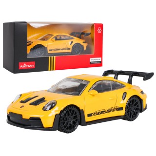 Kovové auto 1:43 Porsche 911 GT3 RS žluté RASTAR