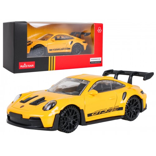 Kovové auto 1:43 Porsche 911 GT3 RS žluté RASTAR
