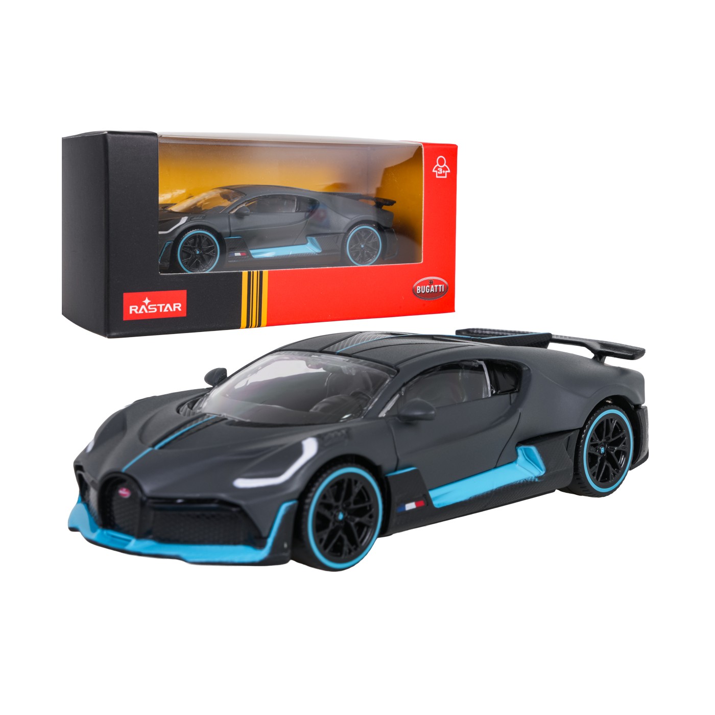 Metal Car 1:43 Bugatti Divo Grey RASTAR