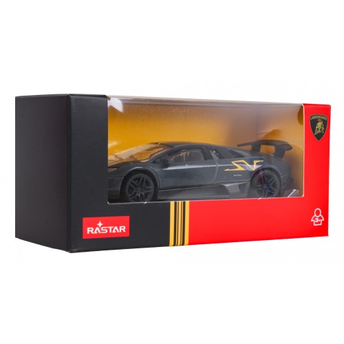 Kovové auto 1:43 Murcielago LP 670-4 SV Superveloce šedé RASTAR