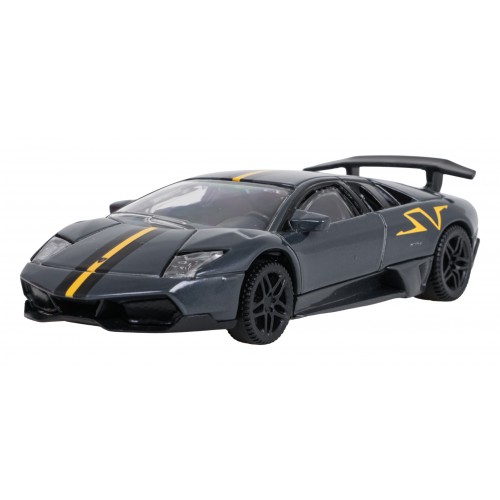 Kovové auto 1:43 Murcielago LP 670-4 SV Superveloce šedé RASTAR