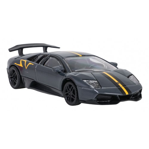Kovové auto 1:43 Murcielago LP 670-4 SV Superveloce šedé RASTAR