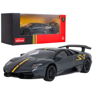 Kovové auto 1:43 Murcielago LP 670-4 SV Superveloce šedé RASTAR