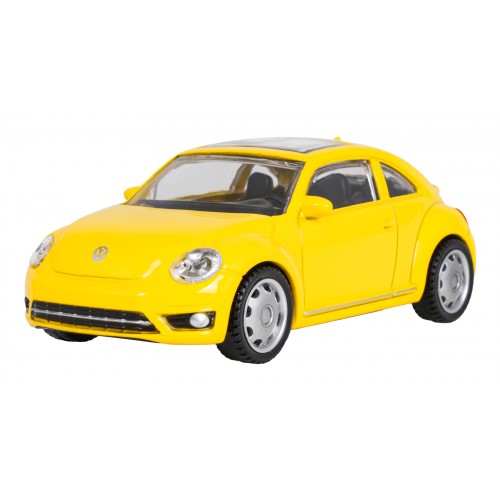 Kovové auto 1:43 Volkswagen Beetle žlutý RASTAR