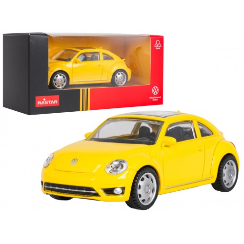 Kovové auto 1:43 Volkswagen Beetle žlutý RASTAR