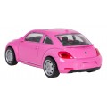 Kovové auto 1:43 Volkswagen Beetle růžová RASTAR
