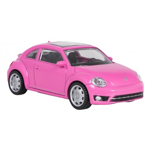 Kovové auto 1:43 Volkswagen Beetle růžová RASTAR