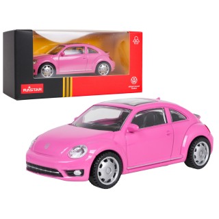 Kovové auto 1:43 Volkswagen Beetle růžová RASTAR