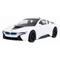 Kovové auto 1:43 BMW i8 bílé barvy RASTAR