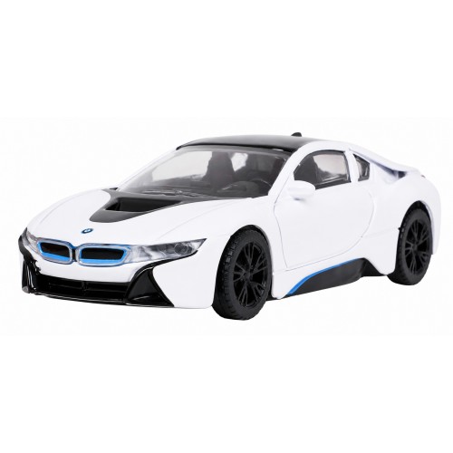 Kovové auto 1:43 BMW i8 bílé barvy RASTAR