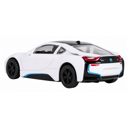 Kovové auto 1:43 BMW i8 bílé barvy RASTAR