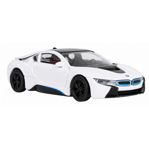 Kovové auto 1:43 BMW i8 bílé barvy RASTAR
