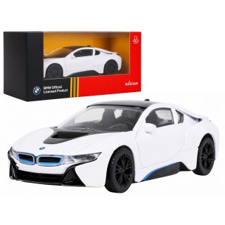 Kovové auto 1:43 BMW i8 bílé barvy RASTAR