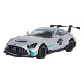 Kovové auto 1:43 Mercedes-AMG GT2 stříbrné barvy RASTAR