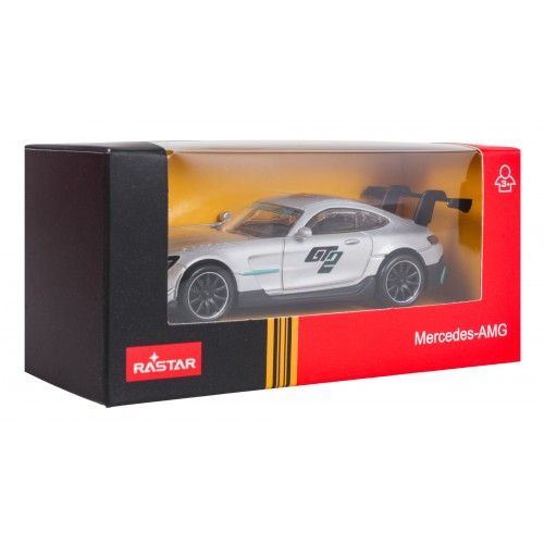 Kovové auto 1:43 Mercedes-AMG GT2 stříbrné barvy RASTAR