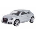 Kovové auto 1:43 Audi A1 stříbrné barvy RASTAR