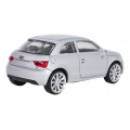 Kovové auto 1:43 Audi A1 stříbrné barvy RASTAR