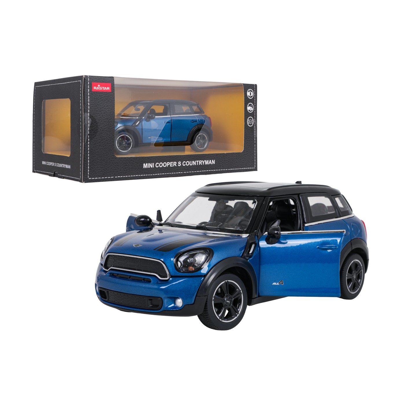 Kovové auto 1:24 MINI Countryman modré RASTAR