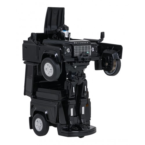 Autíčko/robot 2 v 1 v měřítku 1:32 Land Rover Defender, černý, RASTAR
