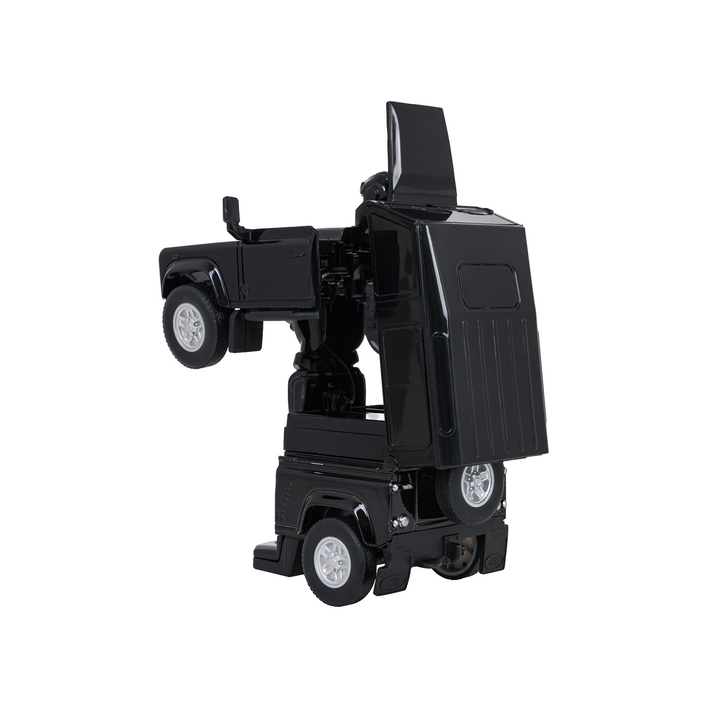 Kovové auto/robot 2v1 1:32 Land Rover Defender Černý RASTAR