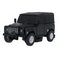 Kovové auto/robot 2v1 1:32 Land Rover Defender Černý RASTAR