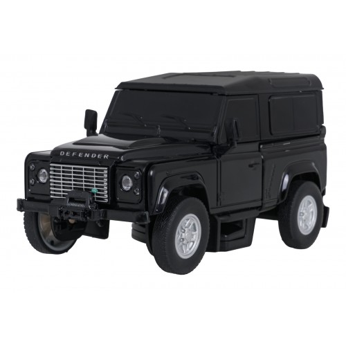 Kovové auto/robot 2v1 1:32 Land Rover Defender Černý RASTAR