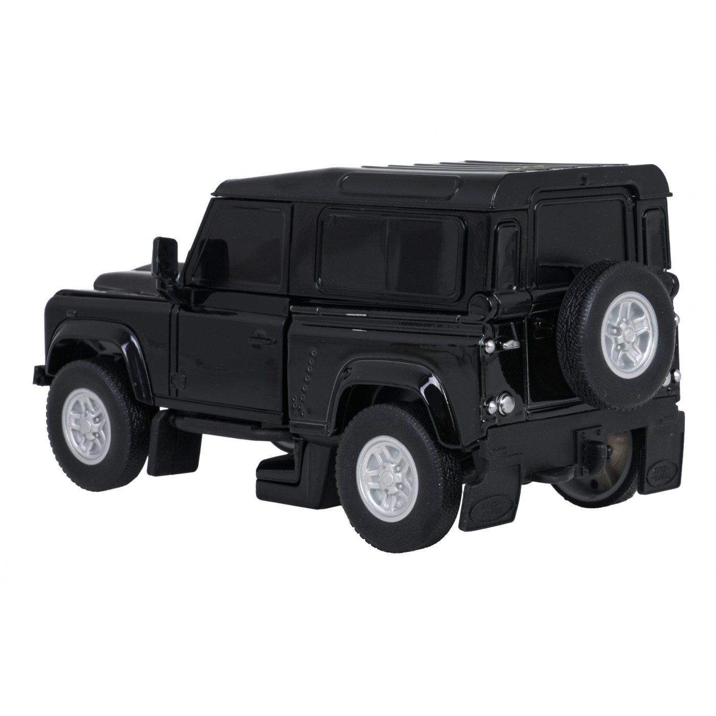 Kovové auto/robot 2v1 1:32 Land Rover Defender Černý RASTAR