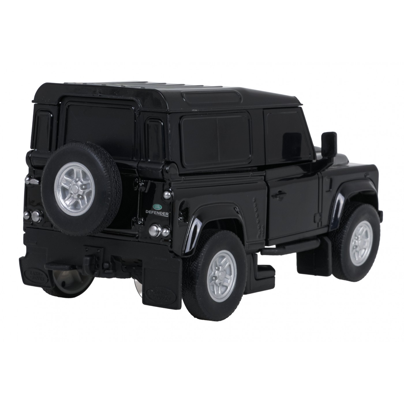 Autíčko/robot 2 v 1 v měřítku 1:32 Land Rover Defender, černý, RASTAR