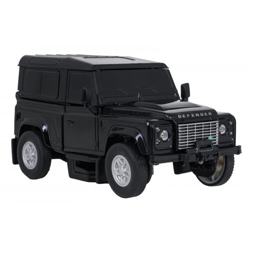 Kovové auto/robot 2v1 1:32 Land Rover Defender Černý RASTAR