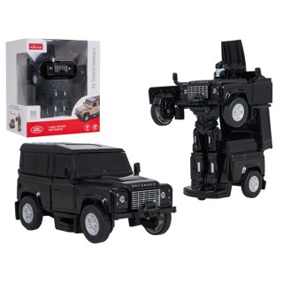 Kovové auto/robot 2v1 1:32 Land Rover Defender Černý RASTAR