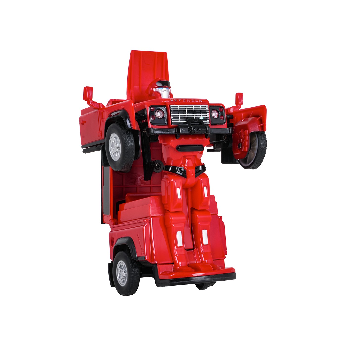 Autíčko/robot 2 v 1 v měřítku 1:32 Land Rover Defender červený RASTAR