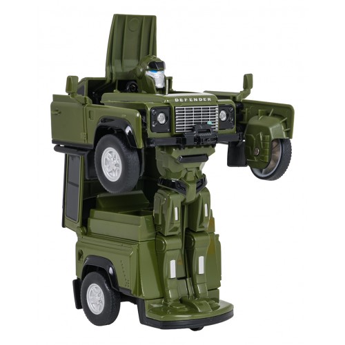 Autíčko/robot 2 v 1 v měřítku 1:32 Land Rover Defender, zelený, RASTAR