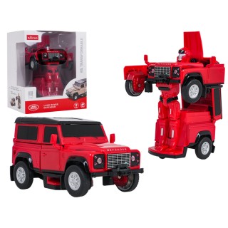 Kovové auto/robot 2v1 1:32 Land Rover Defender Červený RASTAR