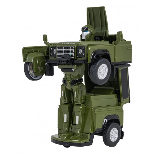 Autíčko/robot 2 v 1 v měřítku 1:32 Land Rover Defender, zelený, RASTAR