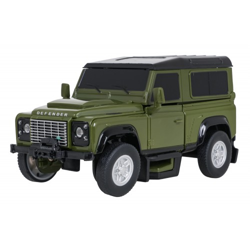 Kovové auto/robot 2v1 1:32 Land Rover Defender zelený RASTAR