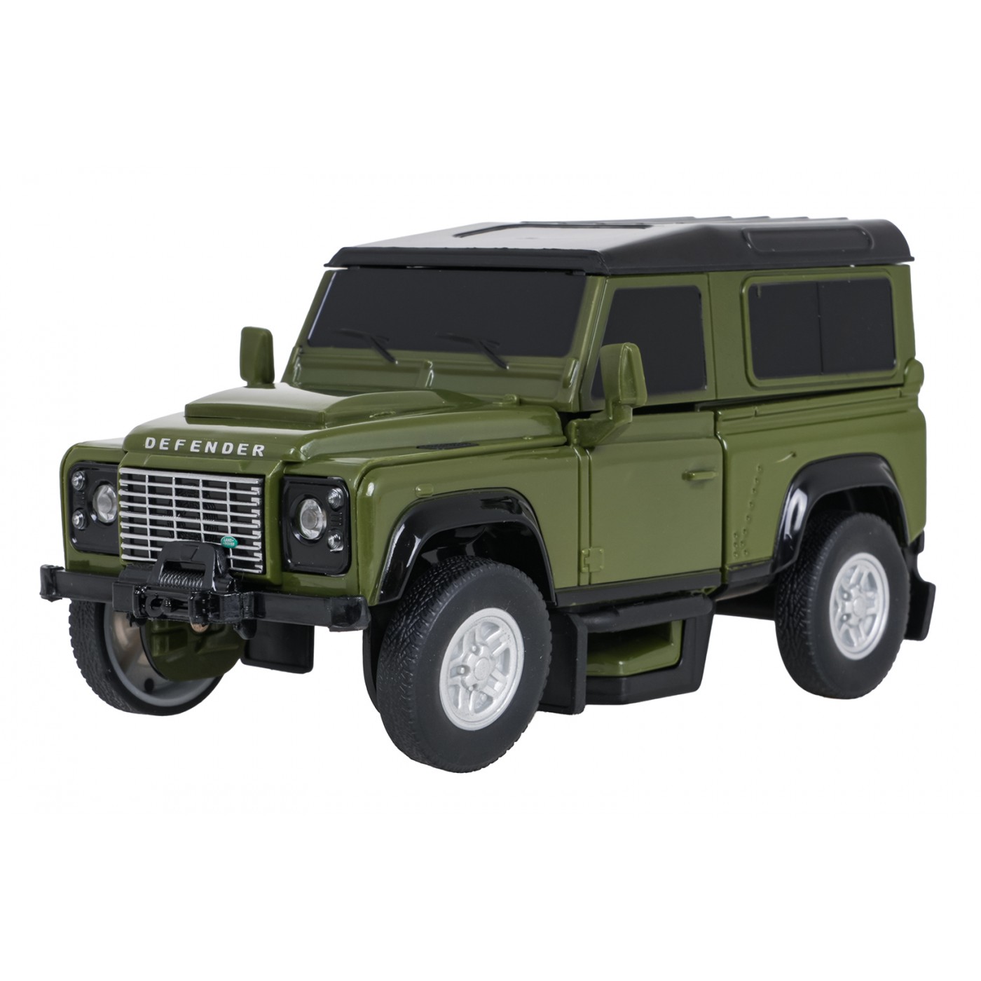 Kovové auto/robot 2v1 1:32 Land Rover Defender zelený RASTAR