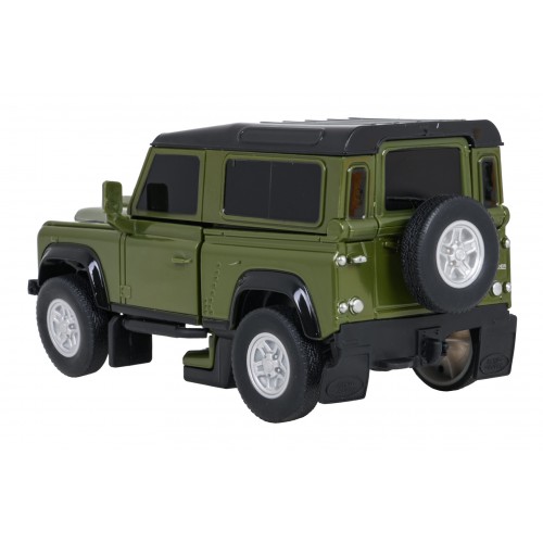 Kovové auto/robot 2v1 1:32 Land Rover Defender zelený RASTAR