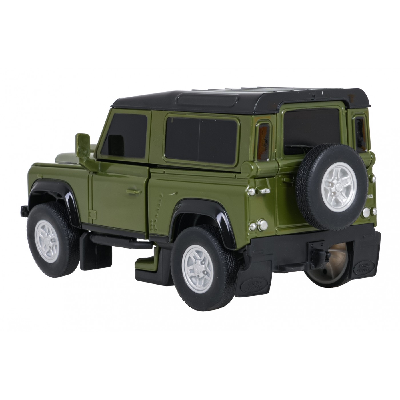 Kovové auto/robot 2v1 1:32 Land Rover Defender zelený RASTAR