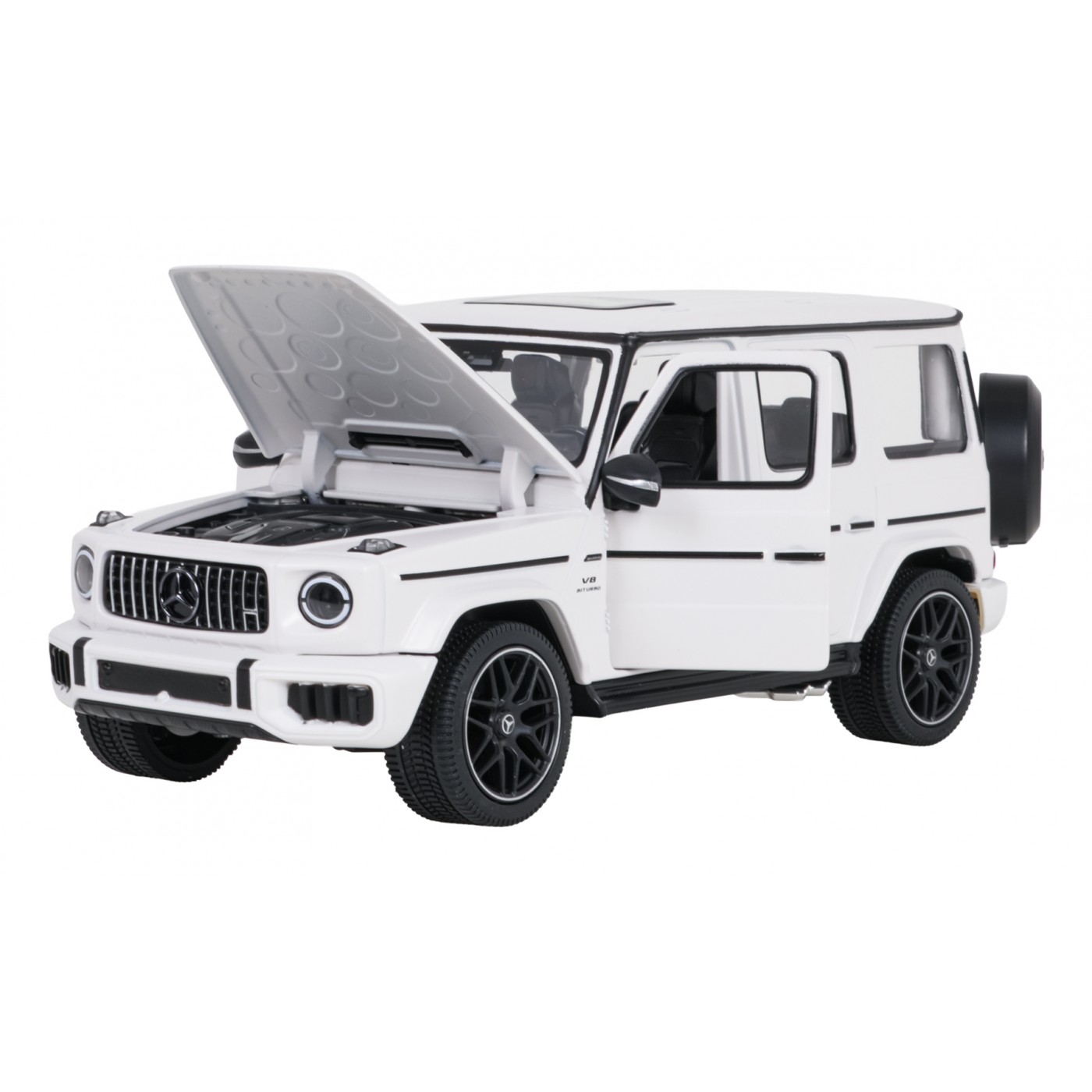 Kovové auto 1:24 Mercedes AMG G63 bílé barvy RASTAR