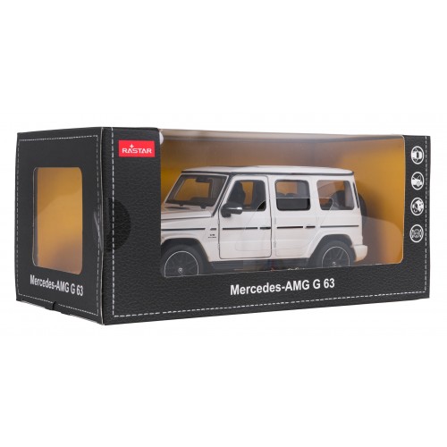 Kovové auto 1:24 Mercedes AMG G63 bílé barvy RASTAR