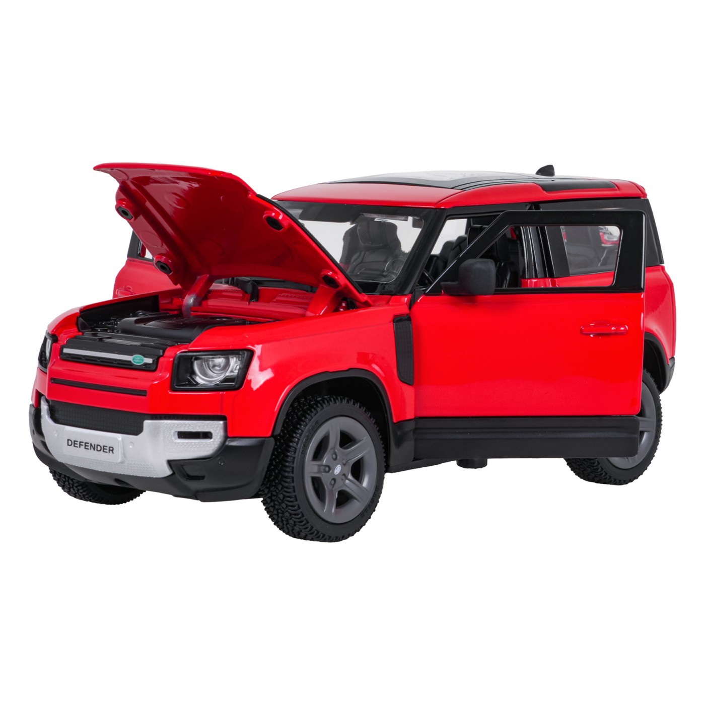 Kovové auto 1:24 Land Rover Defender 90 Červené RASTAR