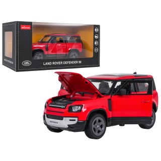 Kovové auto 1:24 Land Rover Defender 90 Červené RASTAR